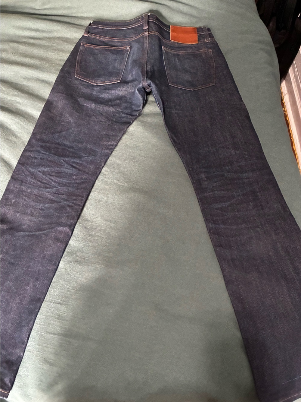 Unbranded brand selvedge denim jeans slight fade 32 x 32 UB201